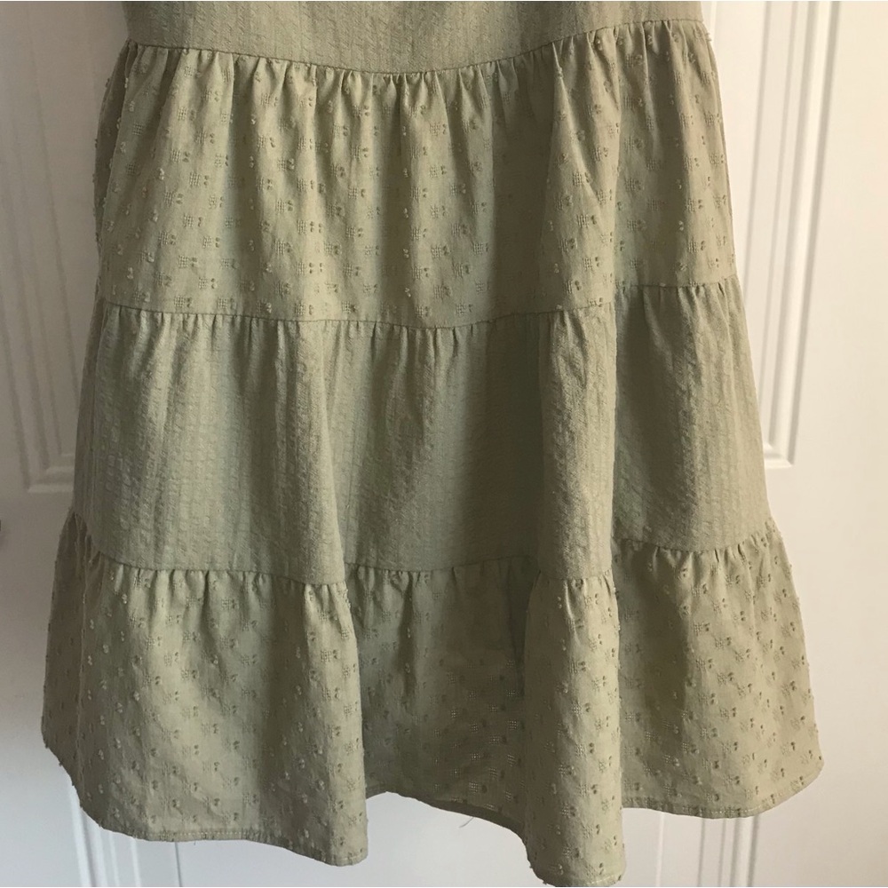 Cotton-On Women’s 12 New Sage Green Tie Strap Lightweight Mini Tiered Dress NWT - Picture 12 of 16